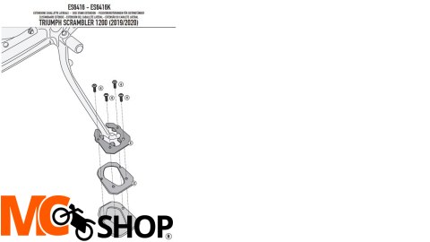 GIVI 2021 POSZERZENIE DODATKOWE STOPKI Triumph Scr