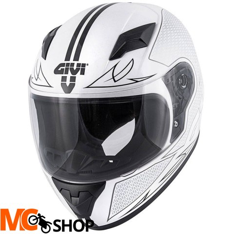 GIVI KASK INTEGRALNY J.04 DZIECĘCY BIAŁY Z GRAFIKĄ