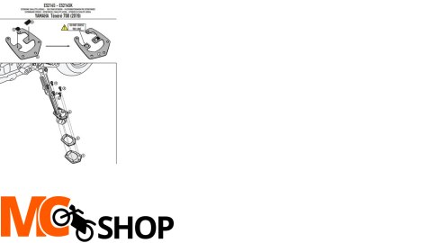 GIVI POSZERZENIE DODATKOWE STOPKI YAMAHA Ténéré 70