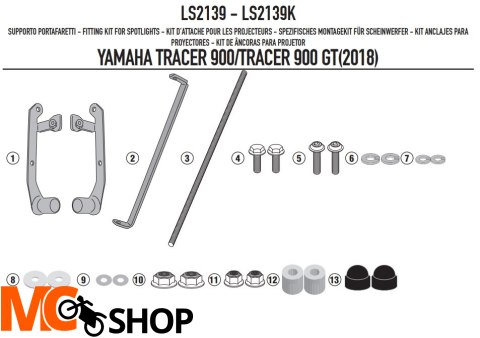 KAPPA MOCOWANIE HALOGENÓW KS310 I KS322 YAMAHA TRA