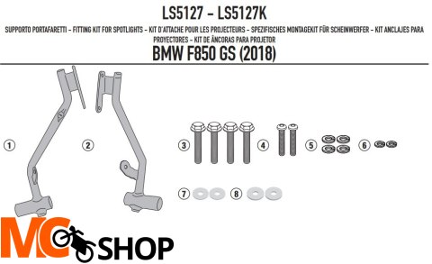 KAPPA MOCOWANIE HALOGENÓW KS310 KS322 BMW F 750GS