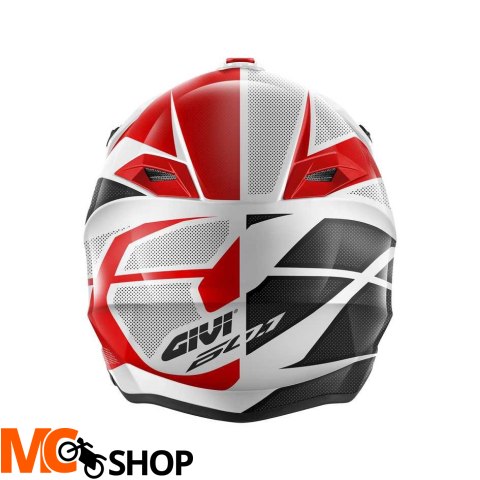 GIVI KASK CROSS 60.1 INVERT BIAŁY/CZERWONY/CZARNY