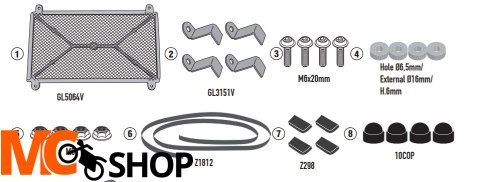 KAPPA OSŁONA CHŁODNICY SUZUKI V-STROM 800SE 23 CZA