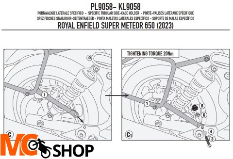 KAPPA STELAŻ KUFRÓW BOCZNYCH MONOKEY ROYAL ENFIELD