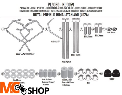 KAPPA STELAŻ KUFRÓW BOCZNYCH MONOKEY ROYAL ENFIELD