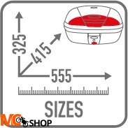 GIVI KUFER CENTRALNY E455 MONOLOCK 45LT PLAS PŁYTA