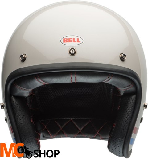 BELL KASK OTWARTY C 500 ECE6 STRIPES PEARL WH R BL