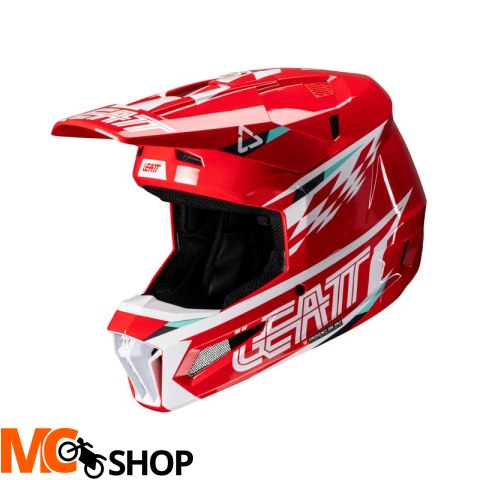 LEATT KASK OFF-ROAD Z GOGLAMI KIT MOTO 3.5 V25 RED