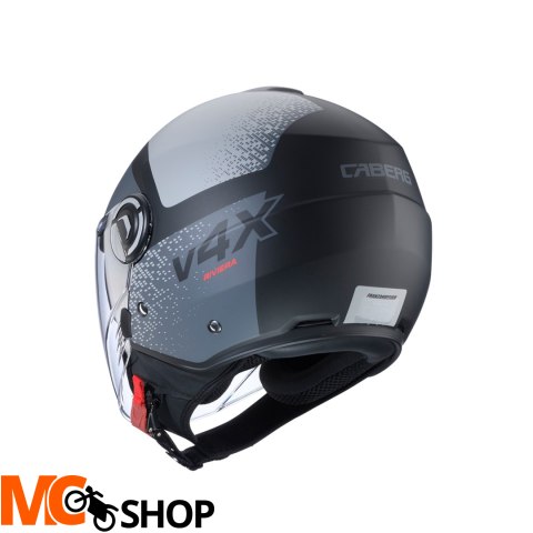 CABERG KASK JET RIVIERA V4X ALPHA CZARNY MAT/SZARY