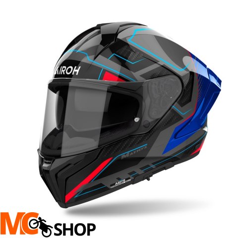 AIROH KASK INTEGRALNY MATRYX ROCKET BLUE/RED GLOSS