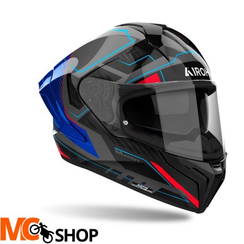 AIROH KASK INTEGRALNY MATRYX ROCKET BLUE/RED GLOSS
