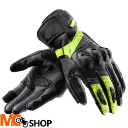 REBELHORN RĘKAWICE SKÓRZANE VIPER BLACK/GRE/FL YEL