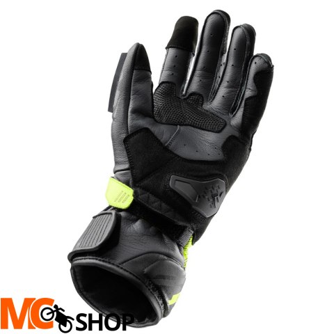 REBELHORN RĘKAWICE SKÓRZANE VIPER BLACK/GRE/FL YEL