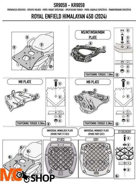 GIVI STELAŻ KUFRÓW BOCZNYCH MONOKEY ROYAL ENFIELD