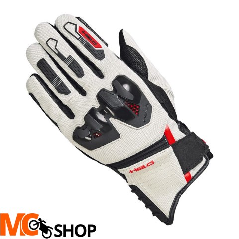 HELD RĘKAWICE SKÓRZANE SAMBIA II BLACK/GREY/RED