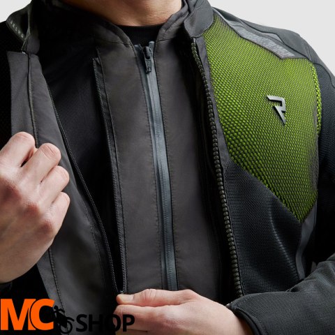 REBELHORN KURTKA TEKSTYLNA JAX BLACK/FLUO YELLOW