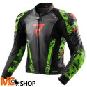 REBELHORN SKÓRZANA VELOCE CAMO BLACK/GREEN/FLU RED