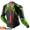 REBELHORN SKÓRZANA VELOCE CAMO BLACK/GREEN/FLU RED