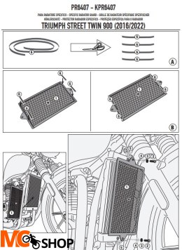 GIVI OSŁONA CHŁODNICY TRIUMPH Street Twin 900 16