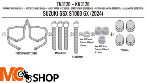 GIVI OSŁONA SILNIKA GMOLE SUZUKI GSX S1000GX (2024