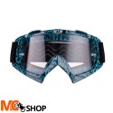 Gogle iMX Racing Mud Graphic Blue/Black Szyb Clear