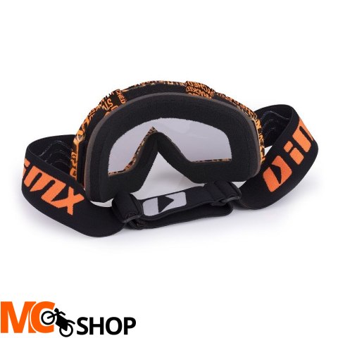 Gogle iMX Racing Mud Graphic Orange/Black SZ Clear
