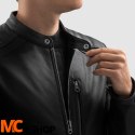 OZONE KURTKA MOTOCYKLOWA SKÓRZANA COLT BLACK