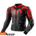 REBELHORN KURTKA SKÓRZANA INFERNO BLACK/FLUO RED