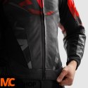 REBELHORN KURTKA SKÓRZANA INFERNO BLACK/FLUO RED