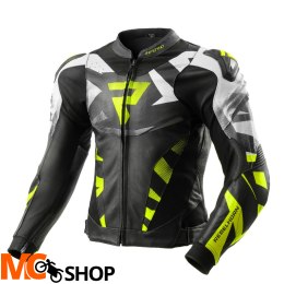 REBELHORN KURTKA SKÓRZANA INFERNO BLACK/WH/FLU YEL