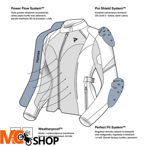 REBELHORN KURTKA TEKSTYLNA JAX LADY BLACK/GOLD