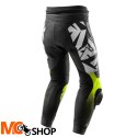REBELHORN SPODNIE SKÓRZANE INFERNO BL/WHIT/FLU YEL