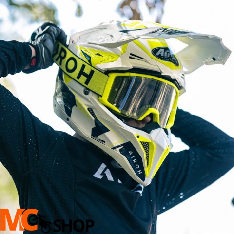 AIROH GOGLE BLAST XR1 YELLOW MATT SZYBA SILVER MIR